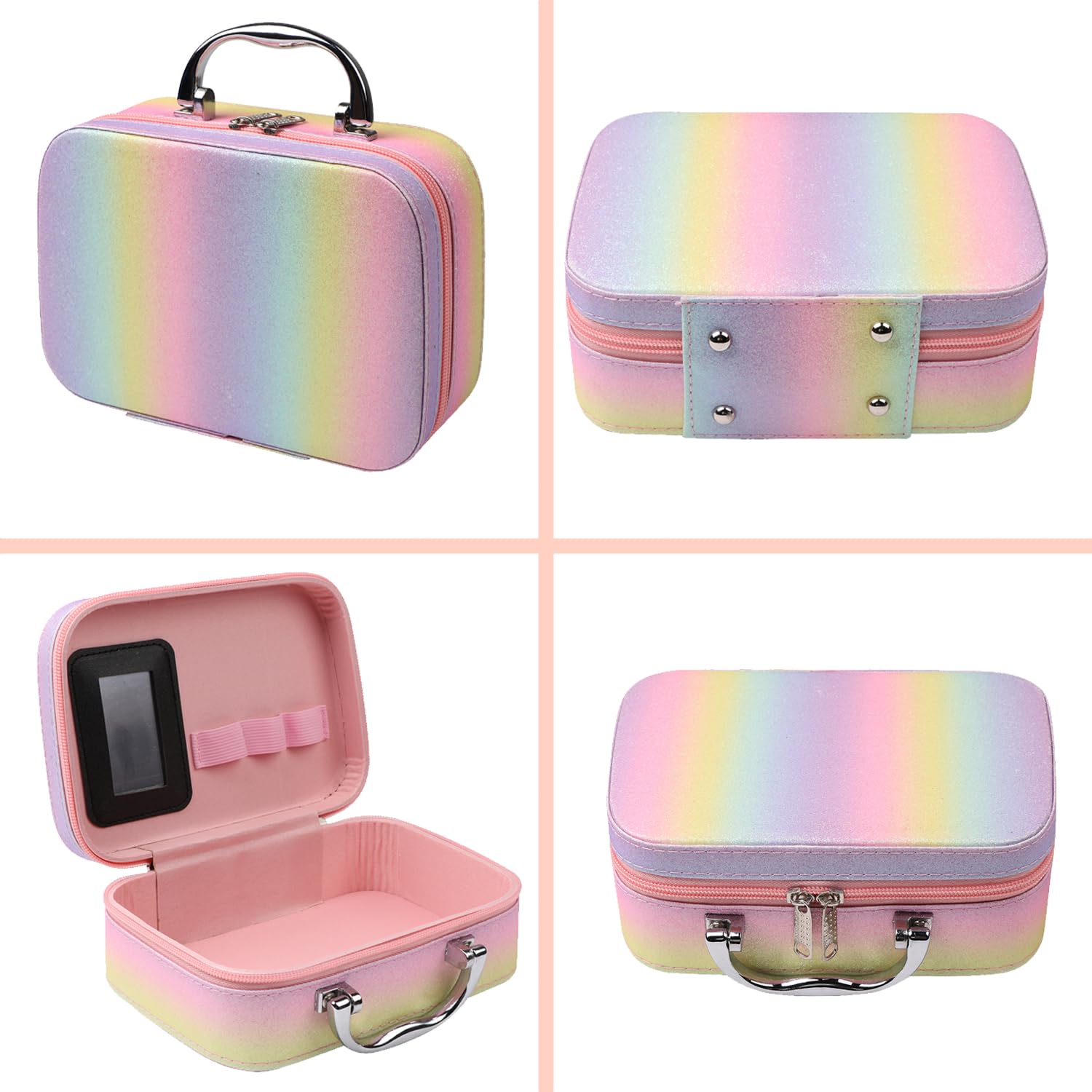 Set de maquillaje para niñas, kit de maquillaje arcoíris, cajas de...