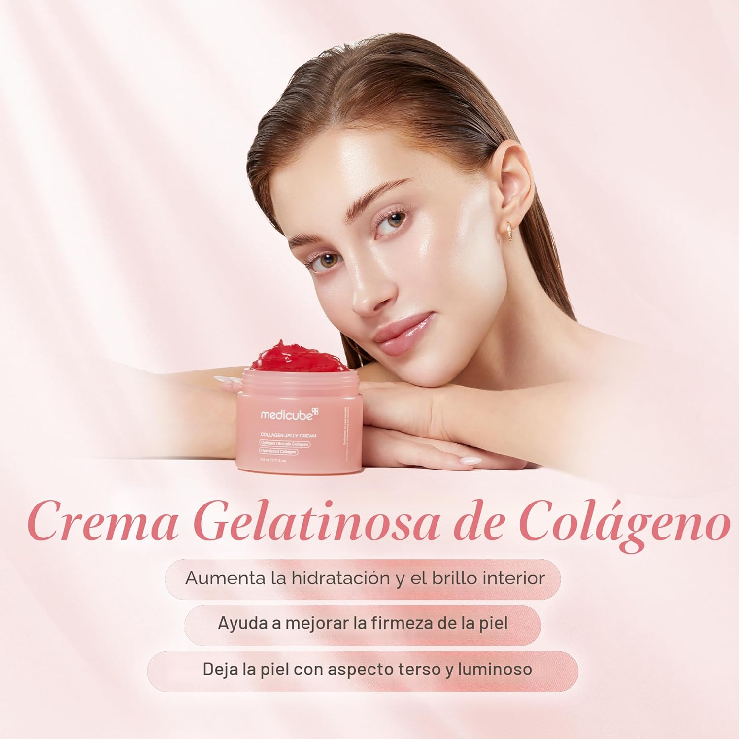 medicube Crema de gelatina de colágeno, niacinamida y colágeno hidr...