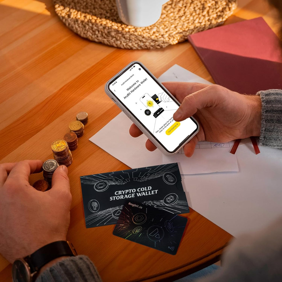 Lumsoloire Crypto - Tarjeta de almacenamiento en frío, billetera fr...