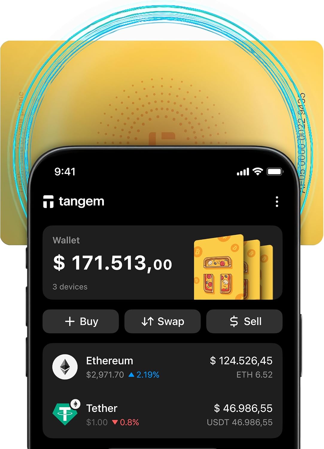 TANGEM Crypto Wallet Pack de 3 - Cartera de almacenamiento en frío...
