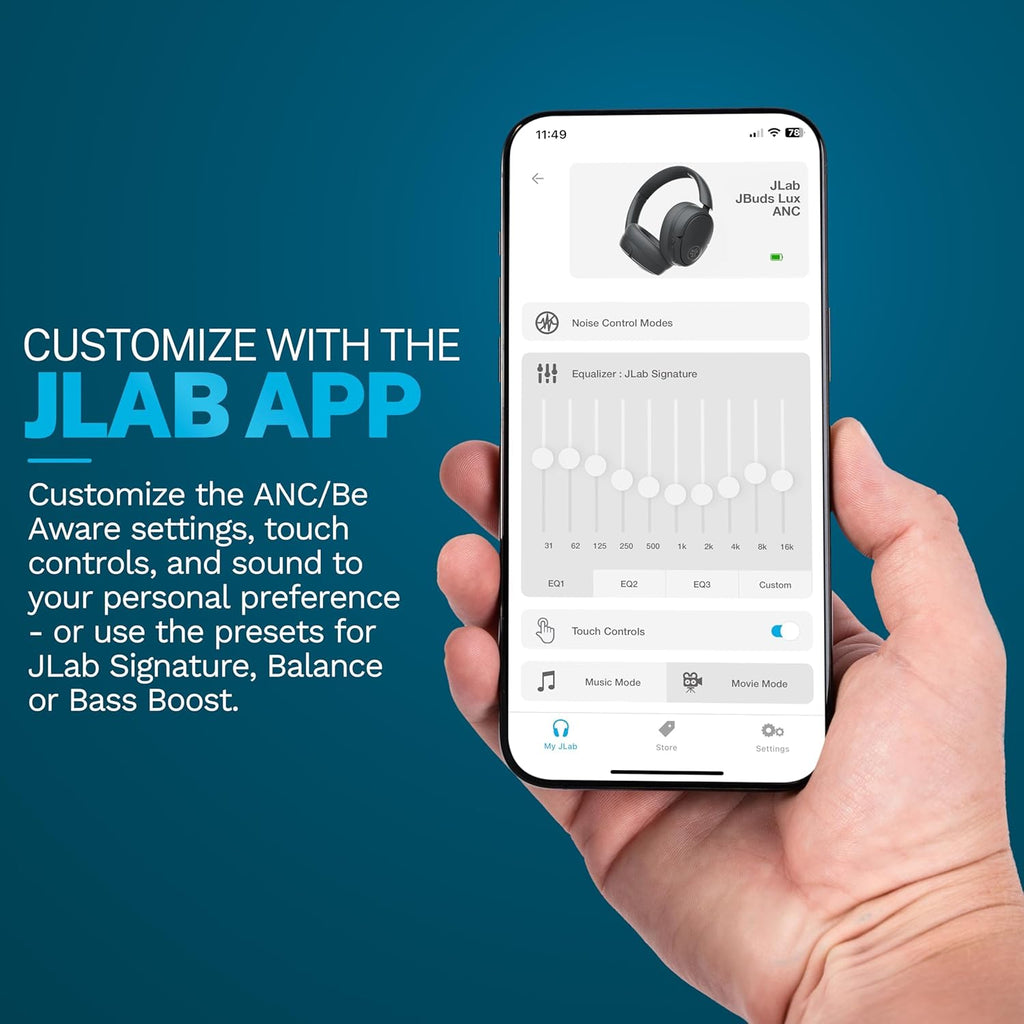JLab JBuds Lux ANC, auriculares sobre la oreja, cancelación activa...