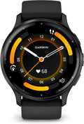 Garmin Venu 3 Bisel de acero inoxidable color pizarra de 1.4 pulgad...