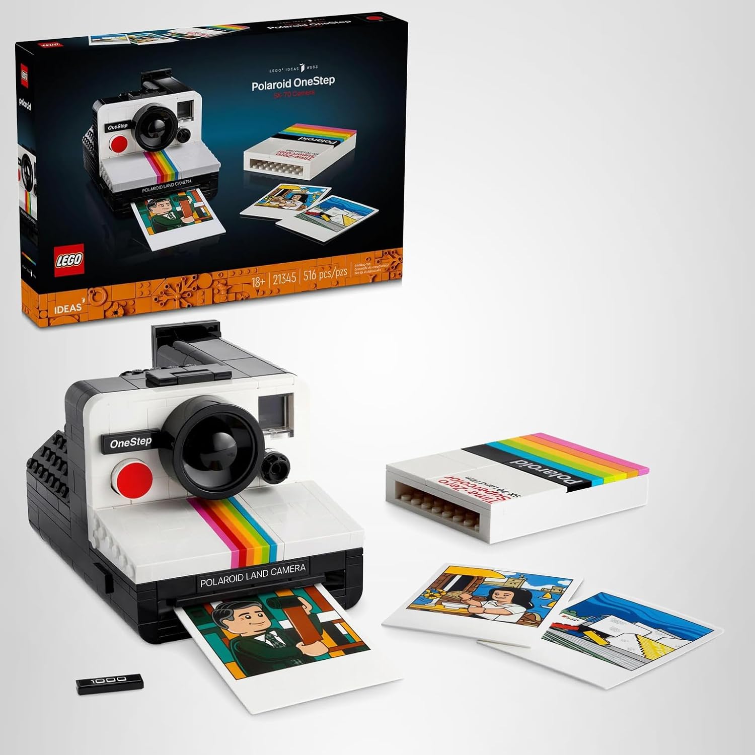 LEGO Ideas Polaroid OneStep SX-70 - Juego de construcción para adul...