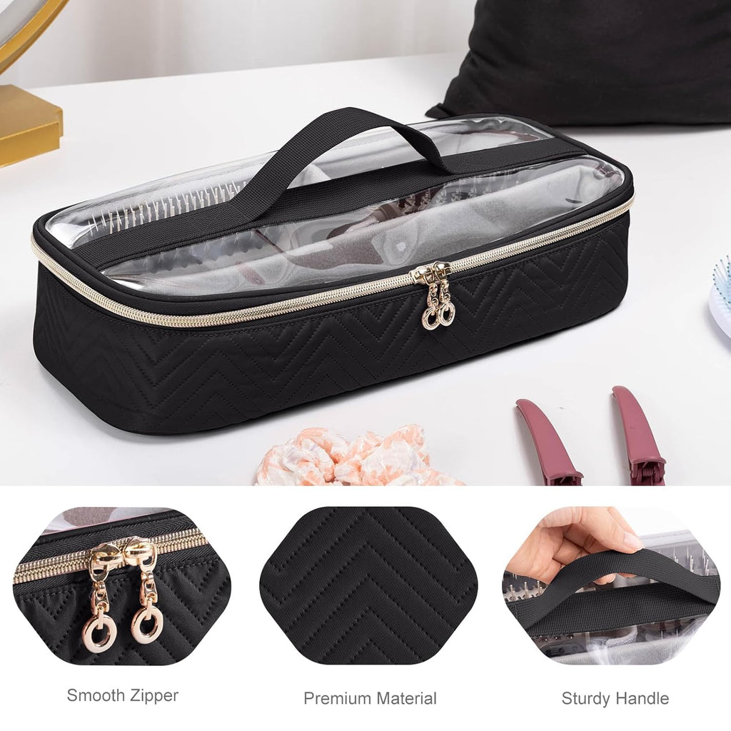 ELCUPA Estuche de viaje para herramientas para el cabello con bolsa...