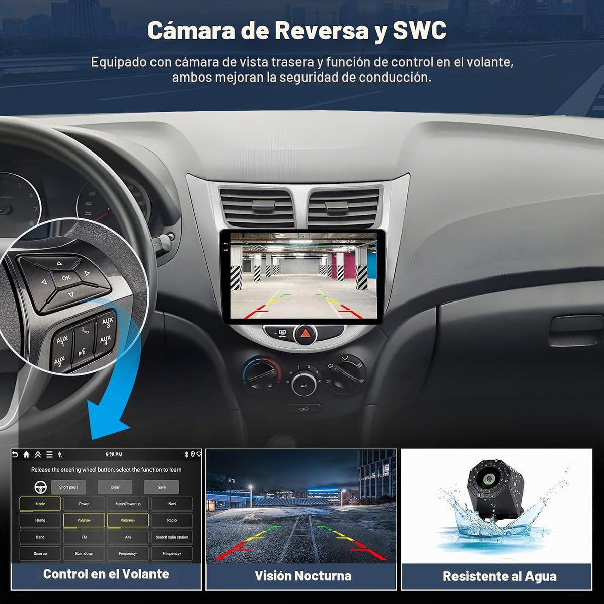 CAMECHO Radio estéreo de coche 4G+64G para Hyundai Accent Verna Sol...