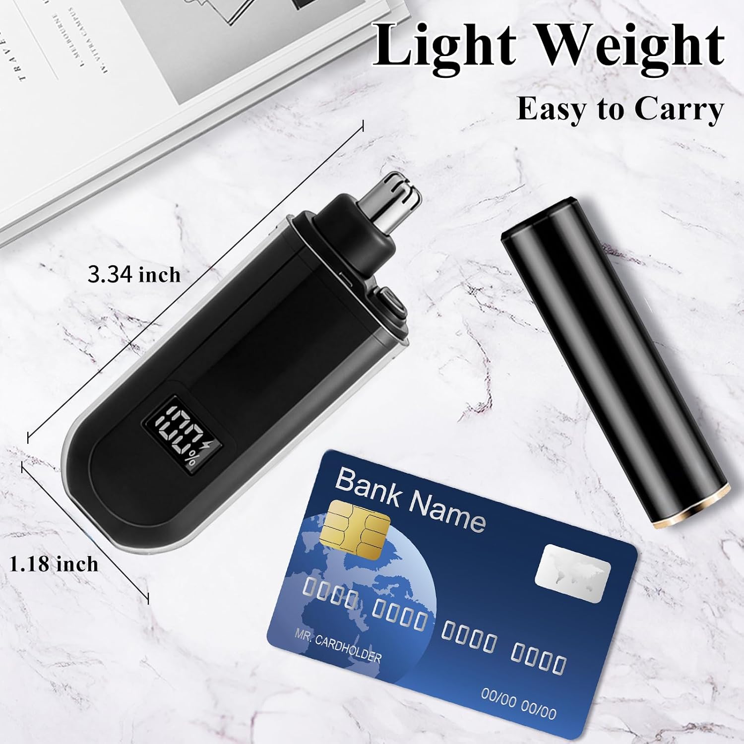 Yunmiss Cortapelos portátil LED Dsiplay para nariz y orejas para ho...