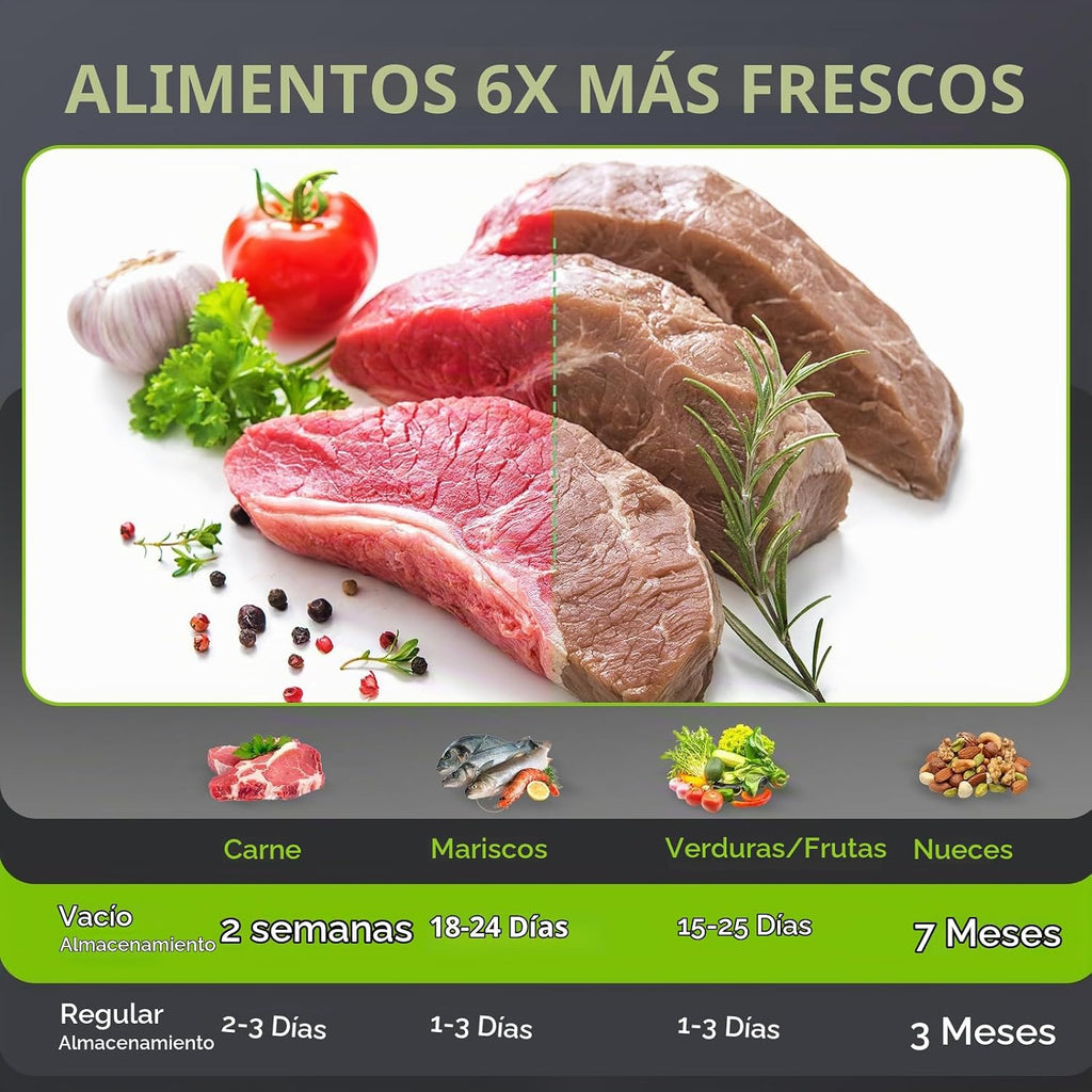 Bonsenkitchen Máquina selladora al vacío,80 kPa Potente Succión,Pla...
