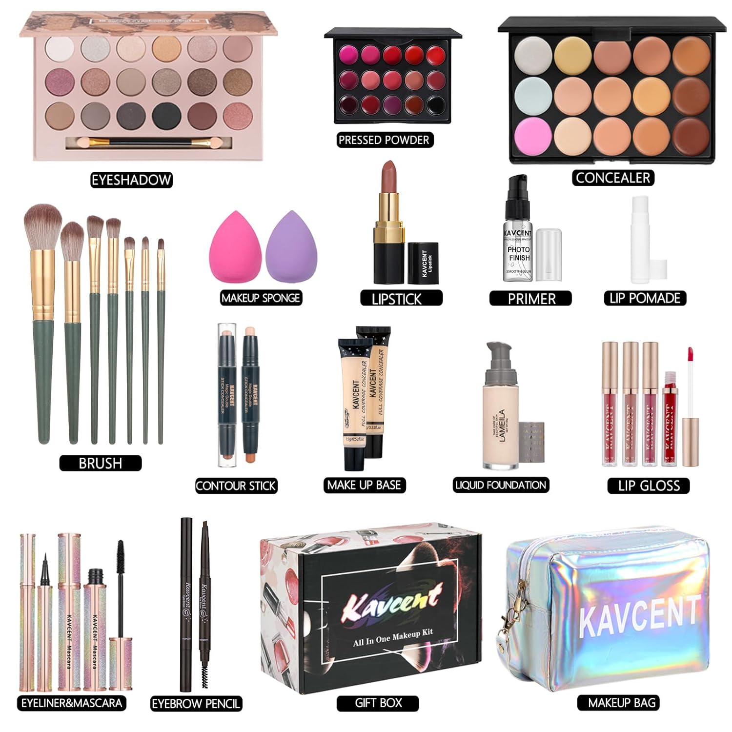 Juego de maquillaje para adolescentes, kit de maquillaje para mujer...