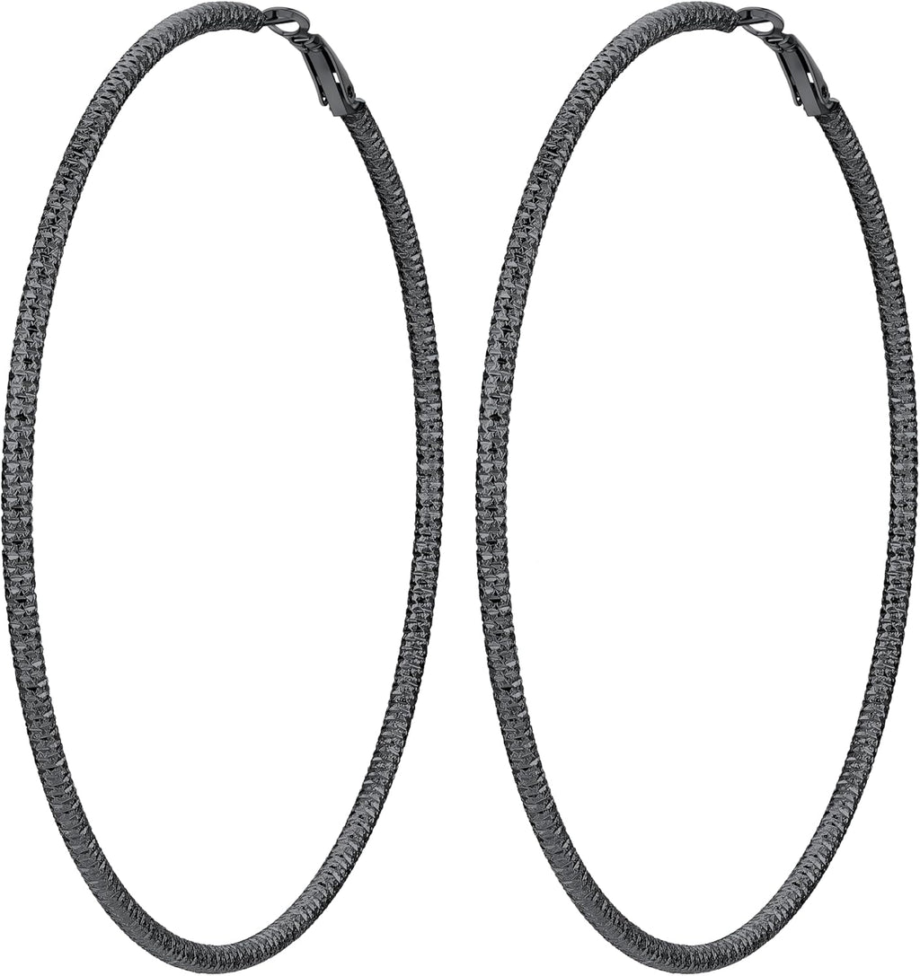 PROSTEEL 12\/16\/24\/32\/40 Pulgadas Aretes de Aro Gruesos para Muj...