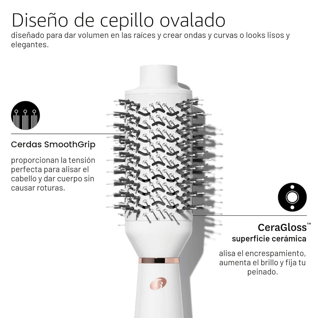 T3 AireBrush Cepillo secador de cabello alisador y voluminizador de...