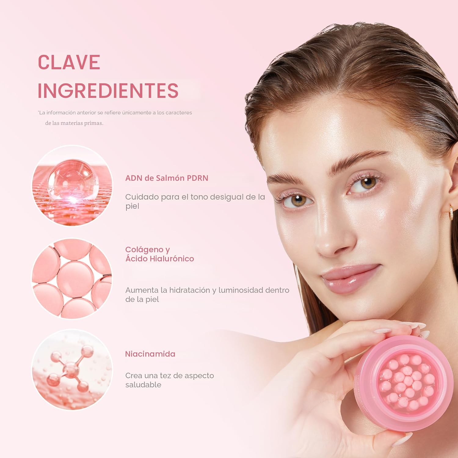 medicube Crema cápsula con salmón ADN PDRN colágeno rosa | Crema hi...