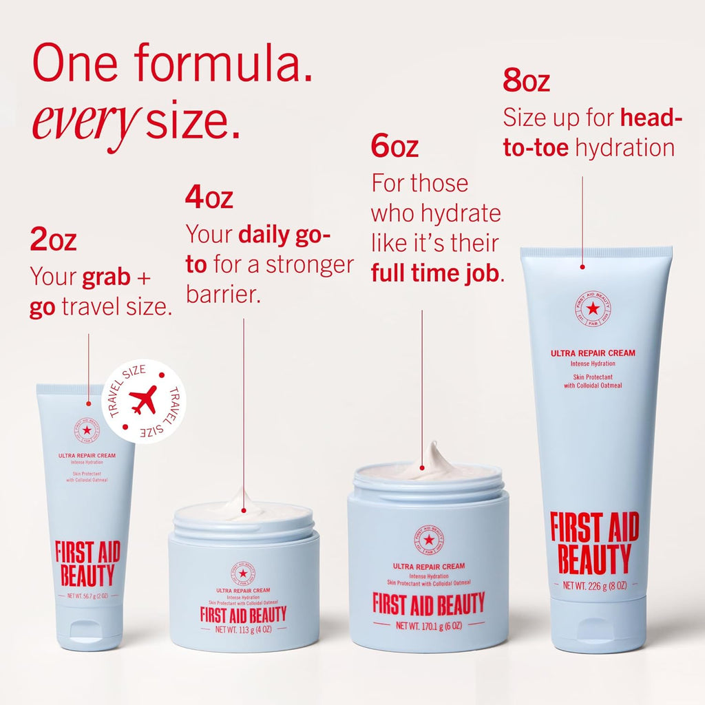 Crema ultra reparadora First Aid Beauty, hidratante facial y corpor...