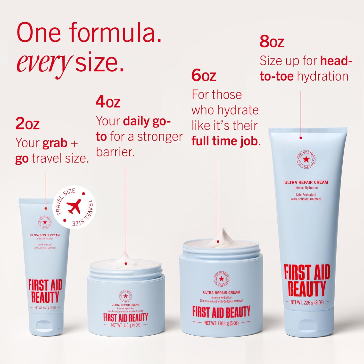 Crema ultra reparadora First Aid Beauty, hidratante facial y corpor...