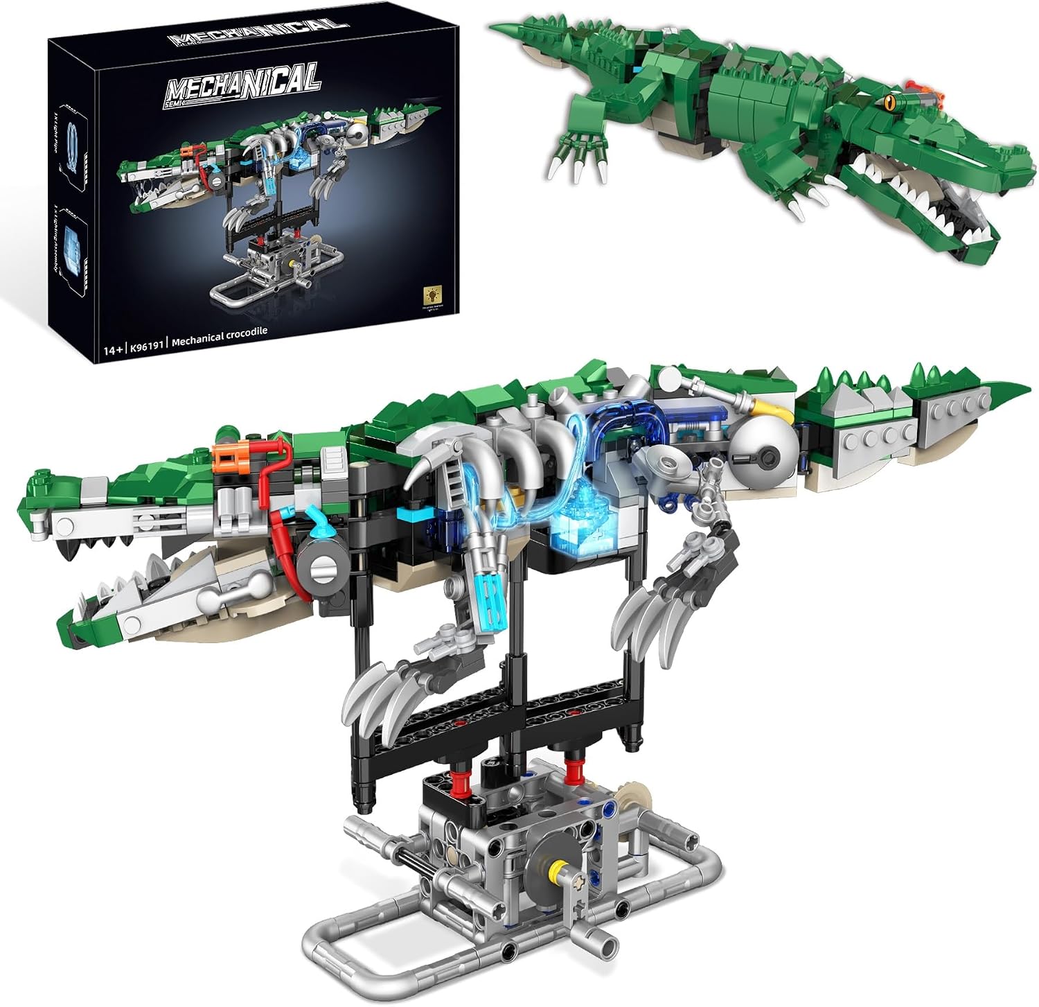 BeepZipp Kinetic - Kit de construcción de cocodrilo mecánico - Mode...