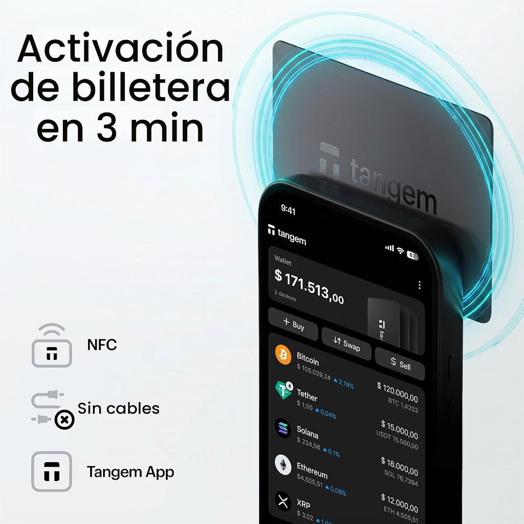 TANGEM Crypto Wallet Pack de 3 \u2013 Cartera de hardware de almace...