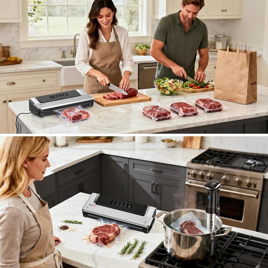 Bonsenkitchen - Máquina selladora al vacío, múltiples modos para la...
