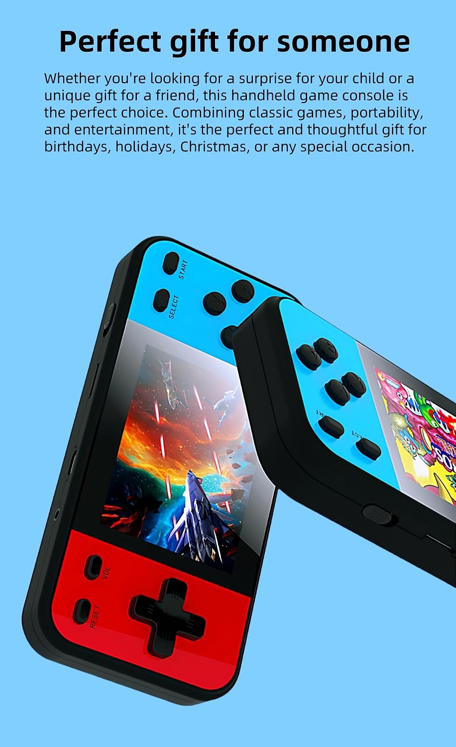 JXD Mini Consola de Videojuegos Retro con Pantalla LCD de 3 Pulgada...