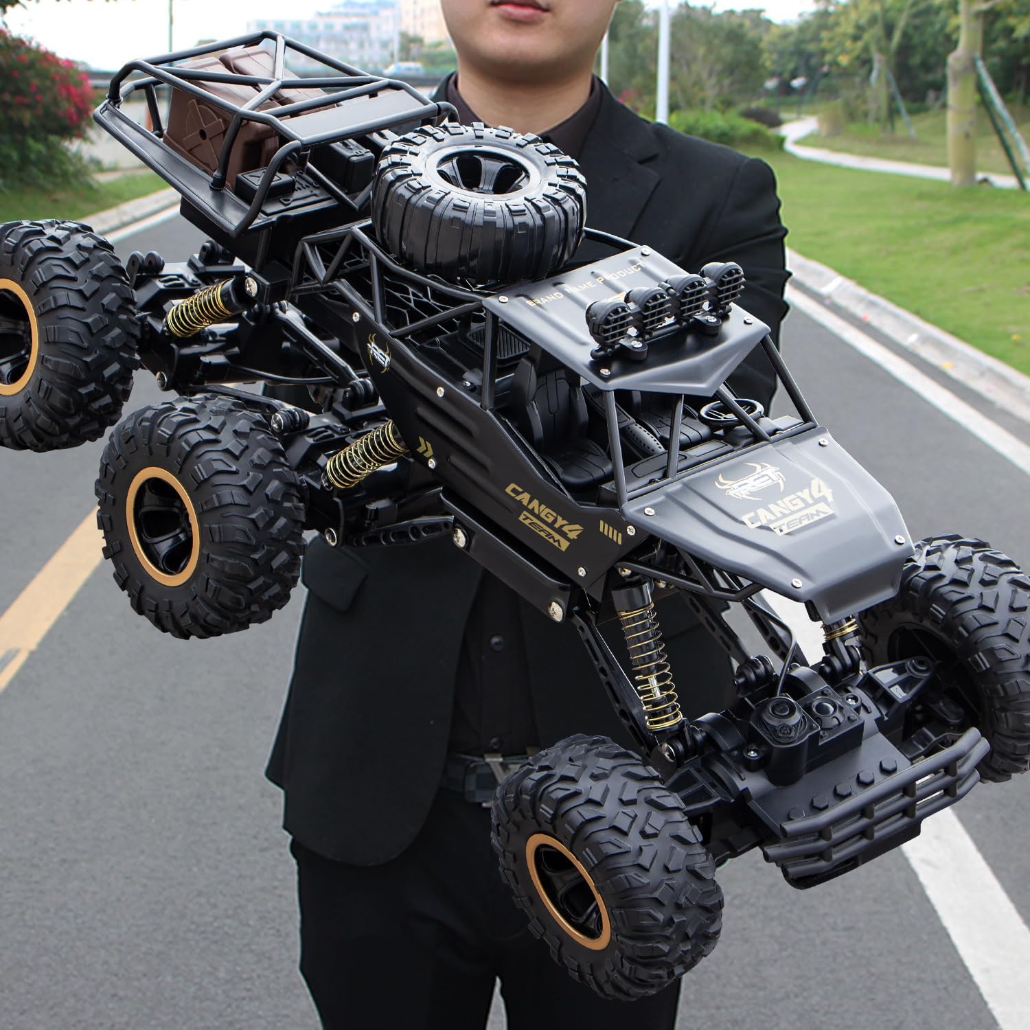 Jiakora Coches RC de Gran Tamaño, Camión RC Rock Crawler con 2 Bate...