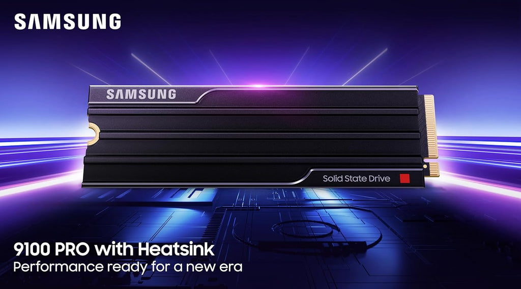 Samsung SSD 9100 PRO con disipador de calor de 2 TB, PCIe 5.0x4 M.2...