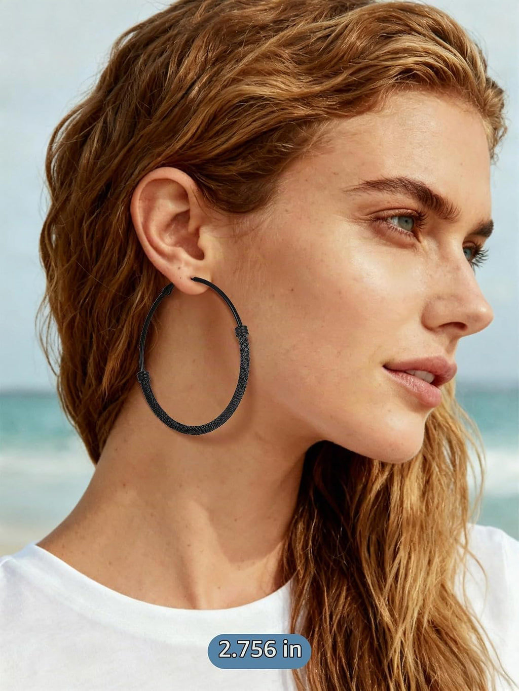 PROSTEEL 12\/16\/24\/32\/40 Pulgadas Aretes de Aro Gruesos para Muj...