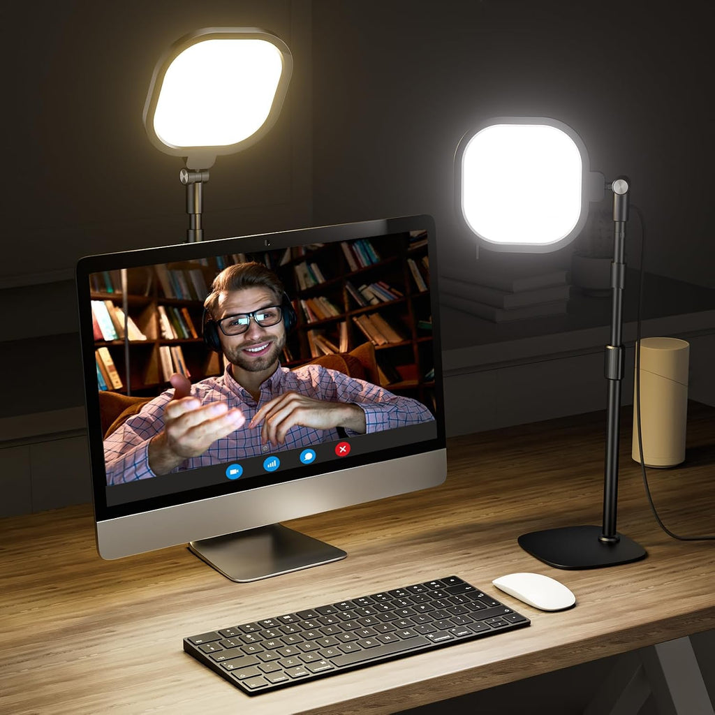 Iluminación Zoom para computadora, iluminación de escritorio ajusta...