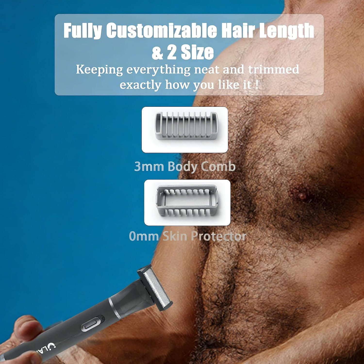 ULAIDO Recortadora de barba para hombres, recortadora eléctrica de...