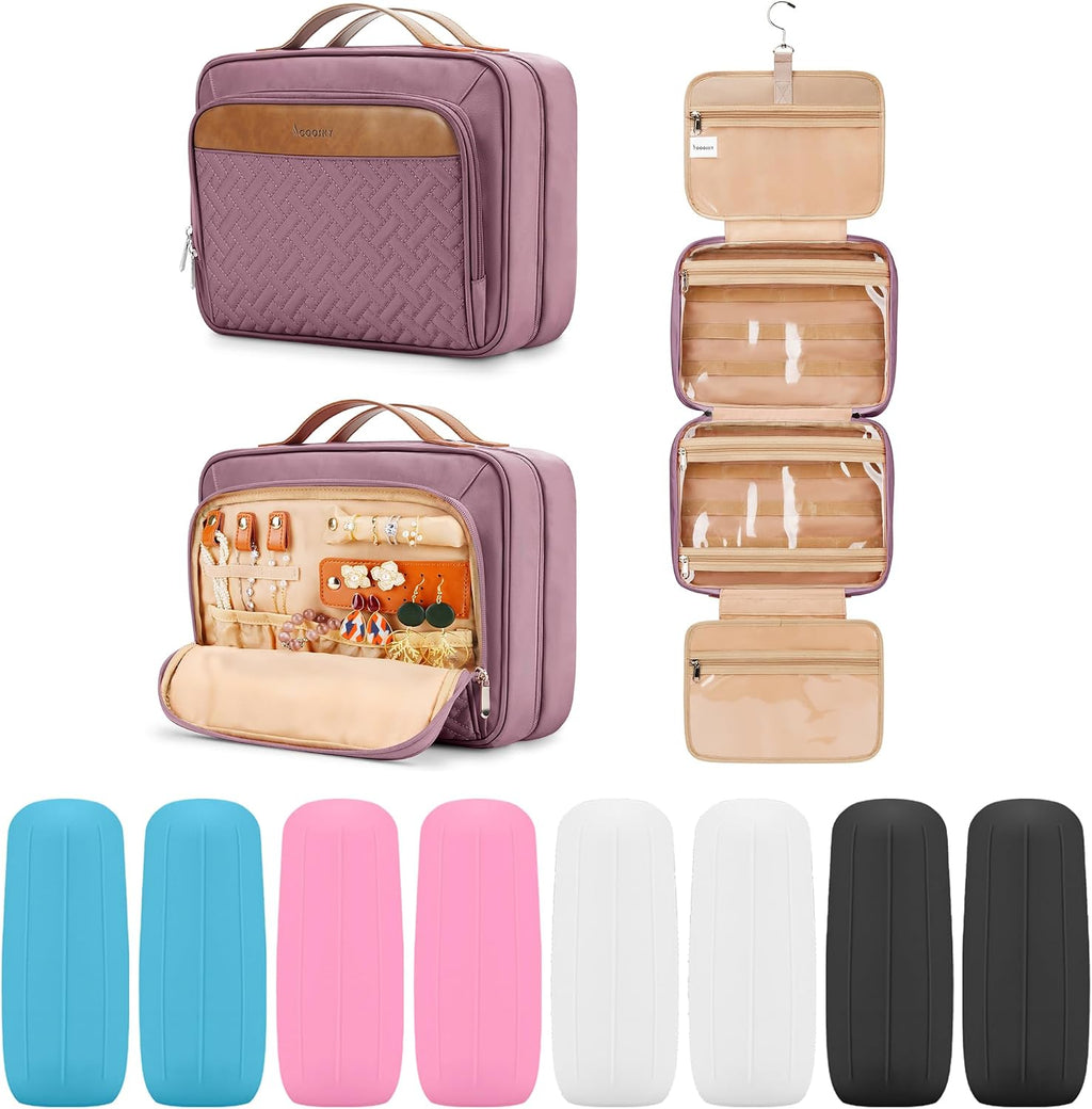 Neceser colgante de viaje para mujeres y hombres, con 6 fundas de b...