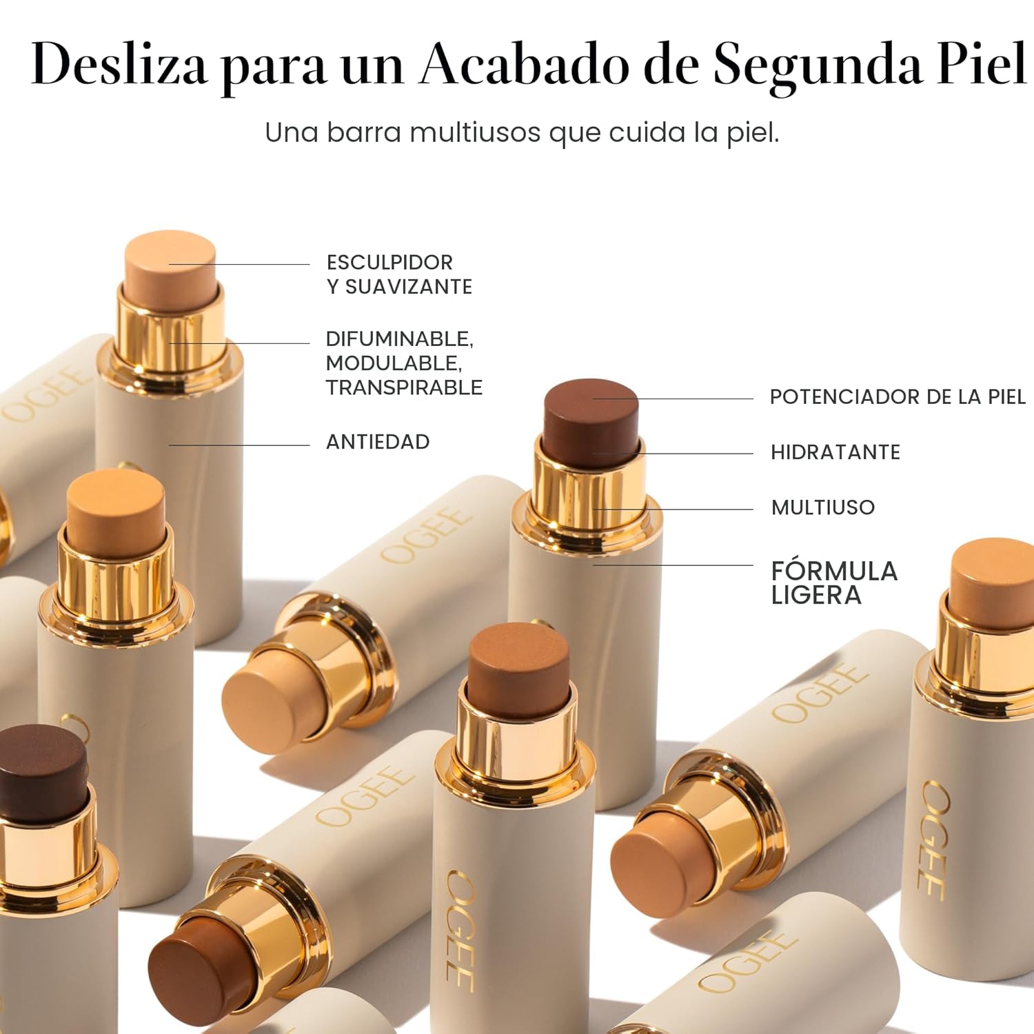Barra de base para rostro Ogee Sculpted Complexion Foundation Stick...