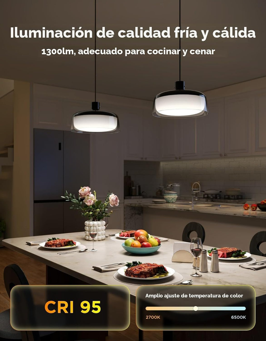 Govee Lámpara colgante para isla de cocina, iluminación inteligente...