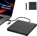 Amicool Grabador externo USB-C USB 3.0 CD\/DVD +\/-RW, lector de DV...