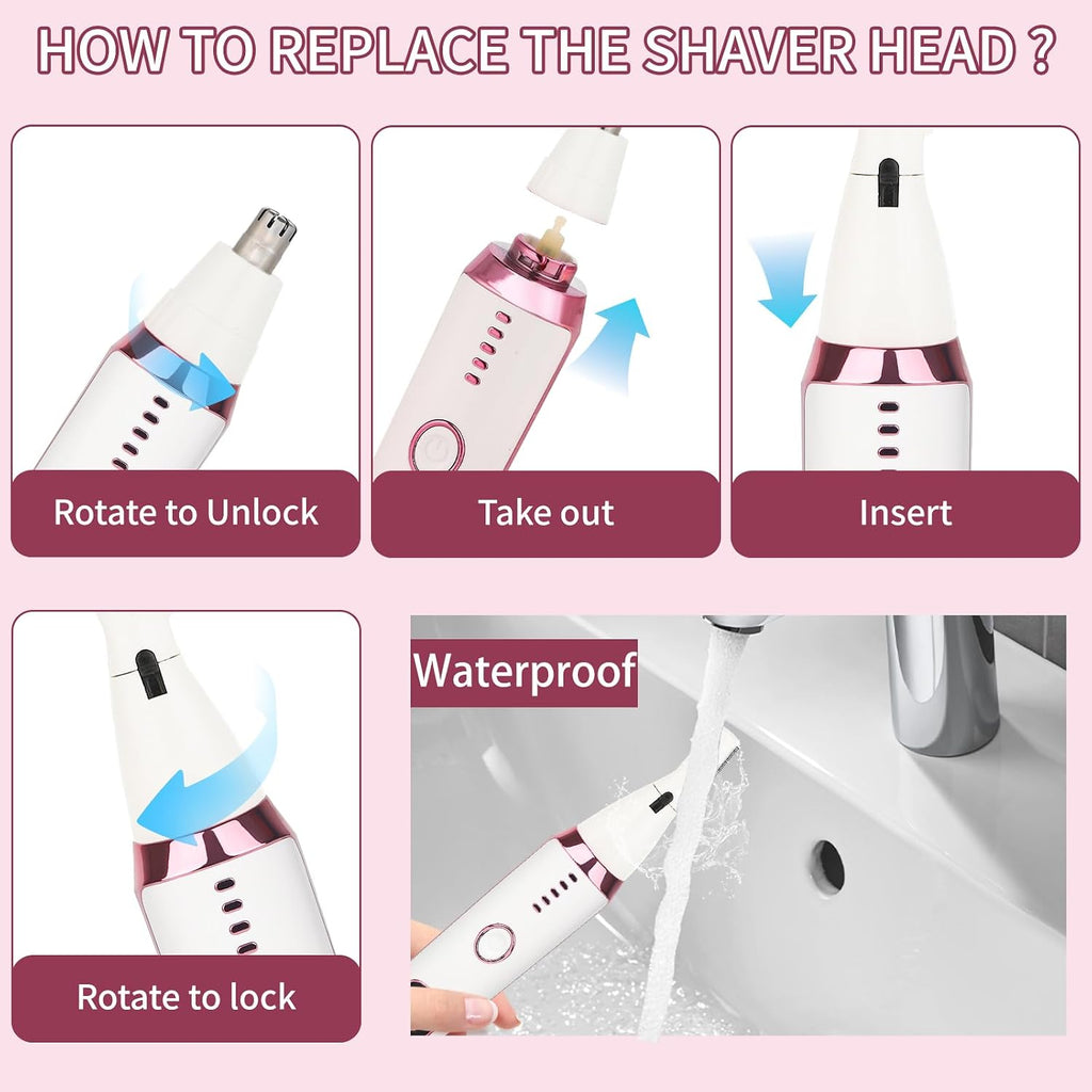 Mendaping Recortadora de pelo para nariz y orejas para mujeres y ho...