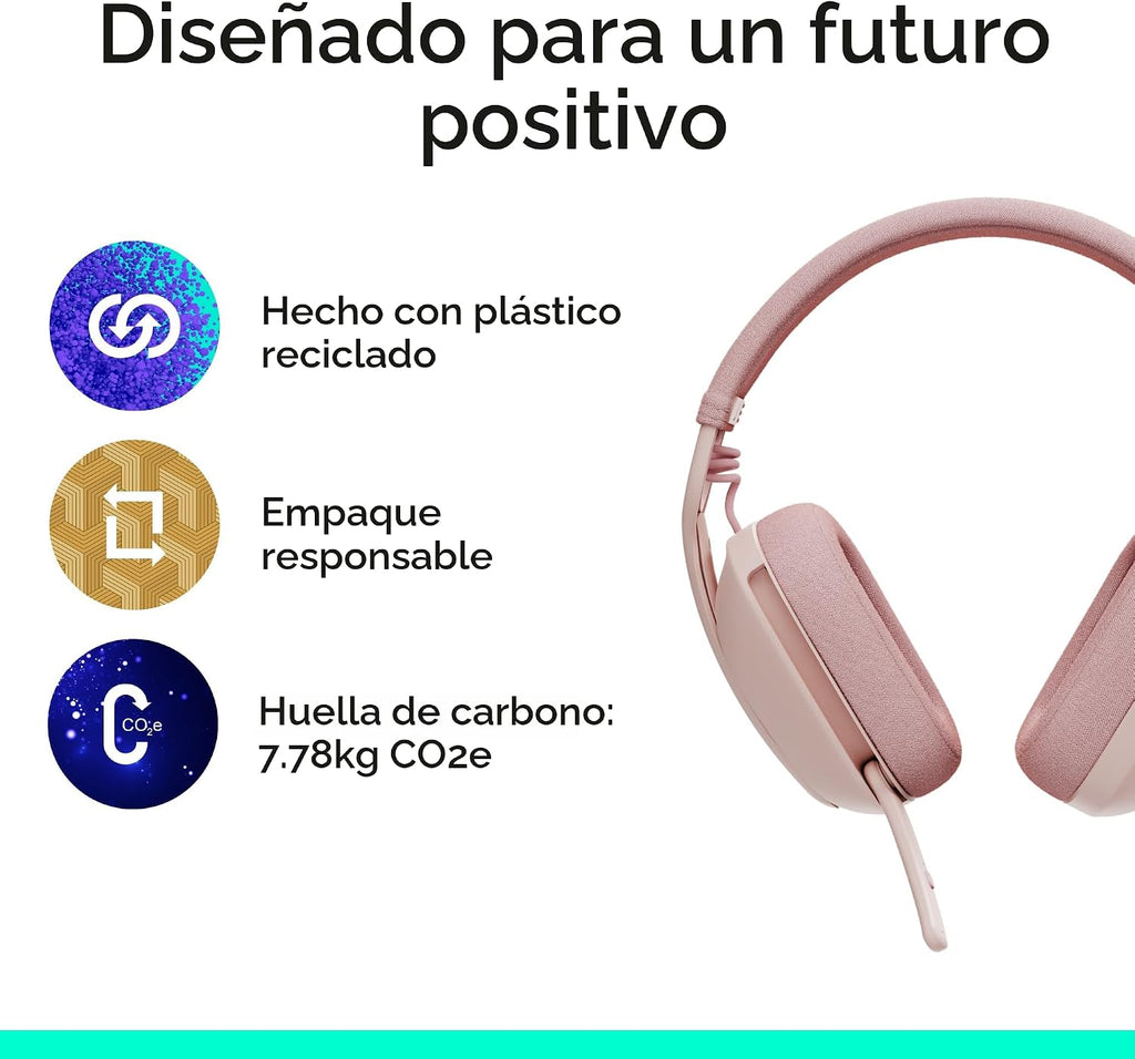 Logitech Zone Vibe 100 - Auriculares inalámbricos ligeros sobre la...