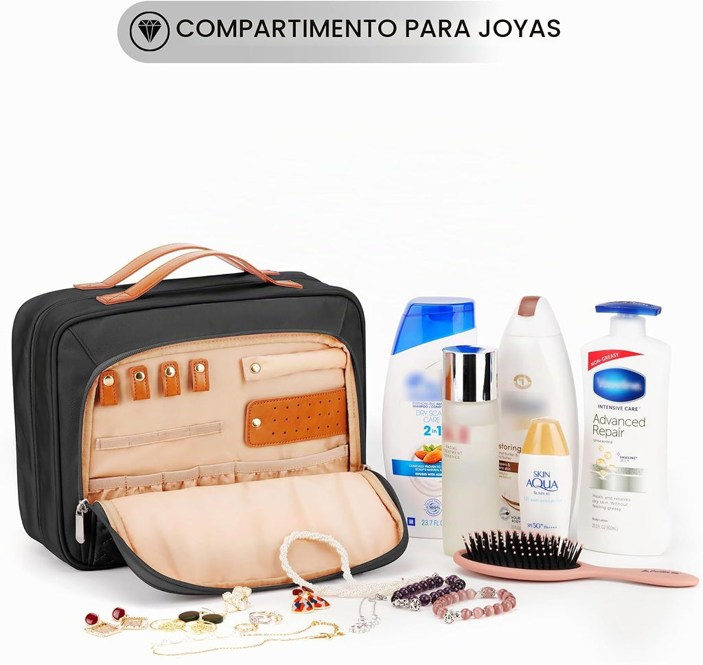 COOSKY Neceser colgante de viaje para mujer, con capacidad para cha...