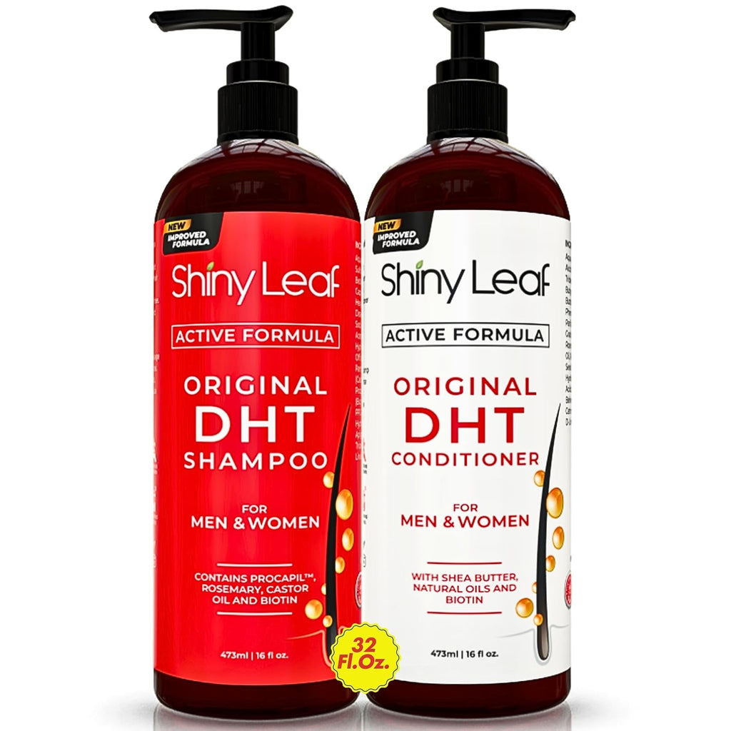 Shiny Leaf DHT Blocker - Paquete de champú y acondicionador con Pro...