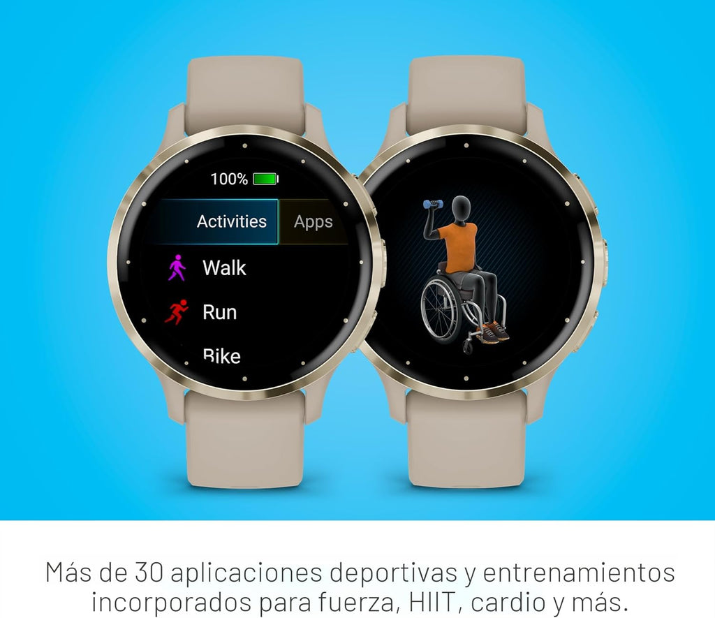 Garmin Venu 3S - Reloj inteligente con bisel de acero inoxidable do...