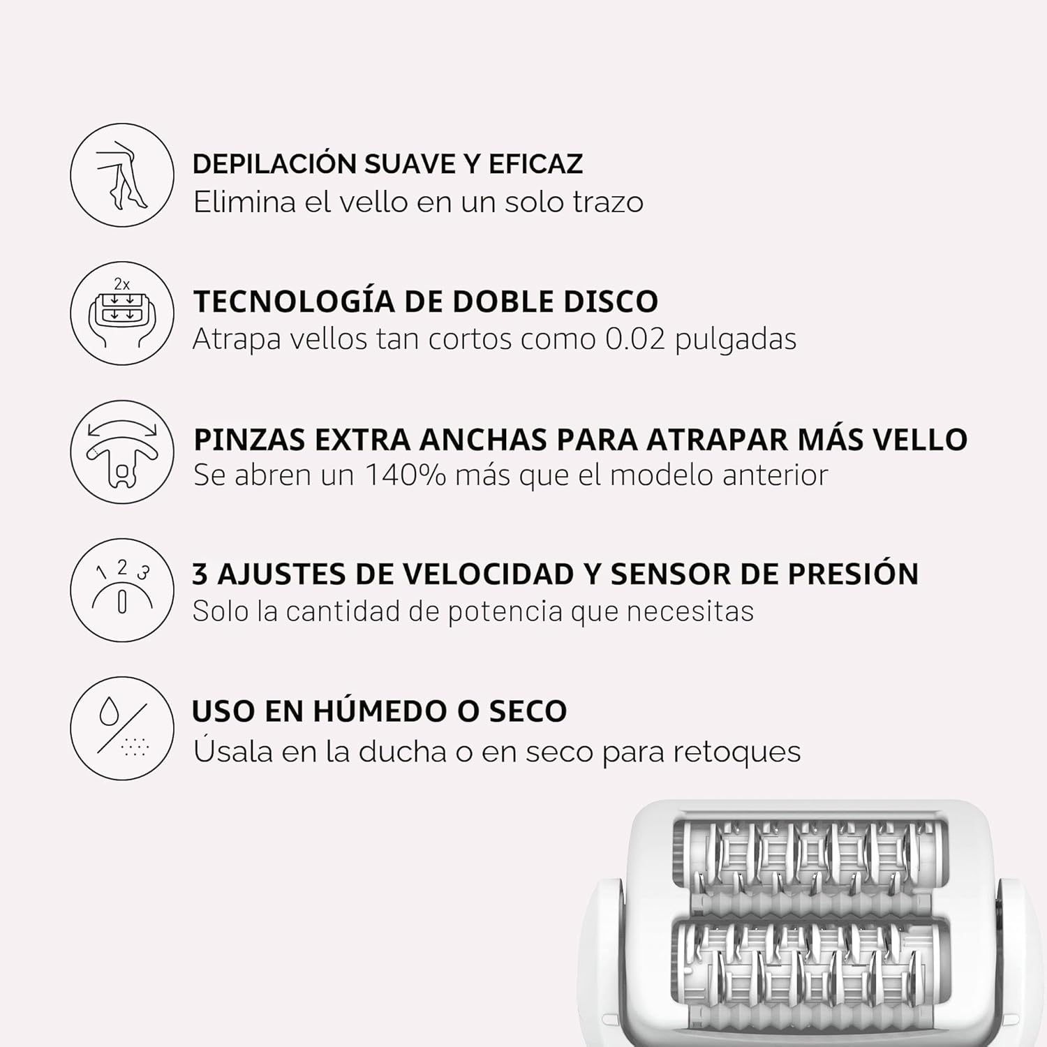 Panasonic Depiladora con tapa suave, herramienta de depilación eléc...