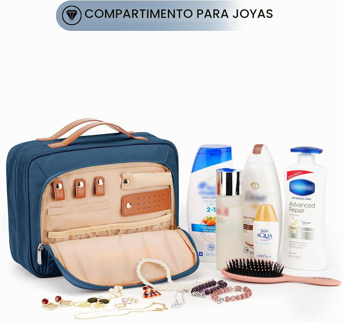 Neceser colgante de viaje para mujeres y hombres, con 6 fundas de b...
