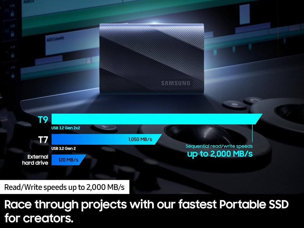 Samsung T9 - SSD portátil de 4 TB, unidad externa de estado sólido...