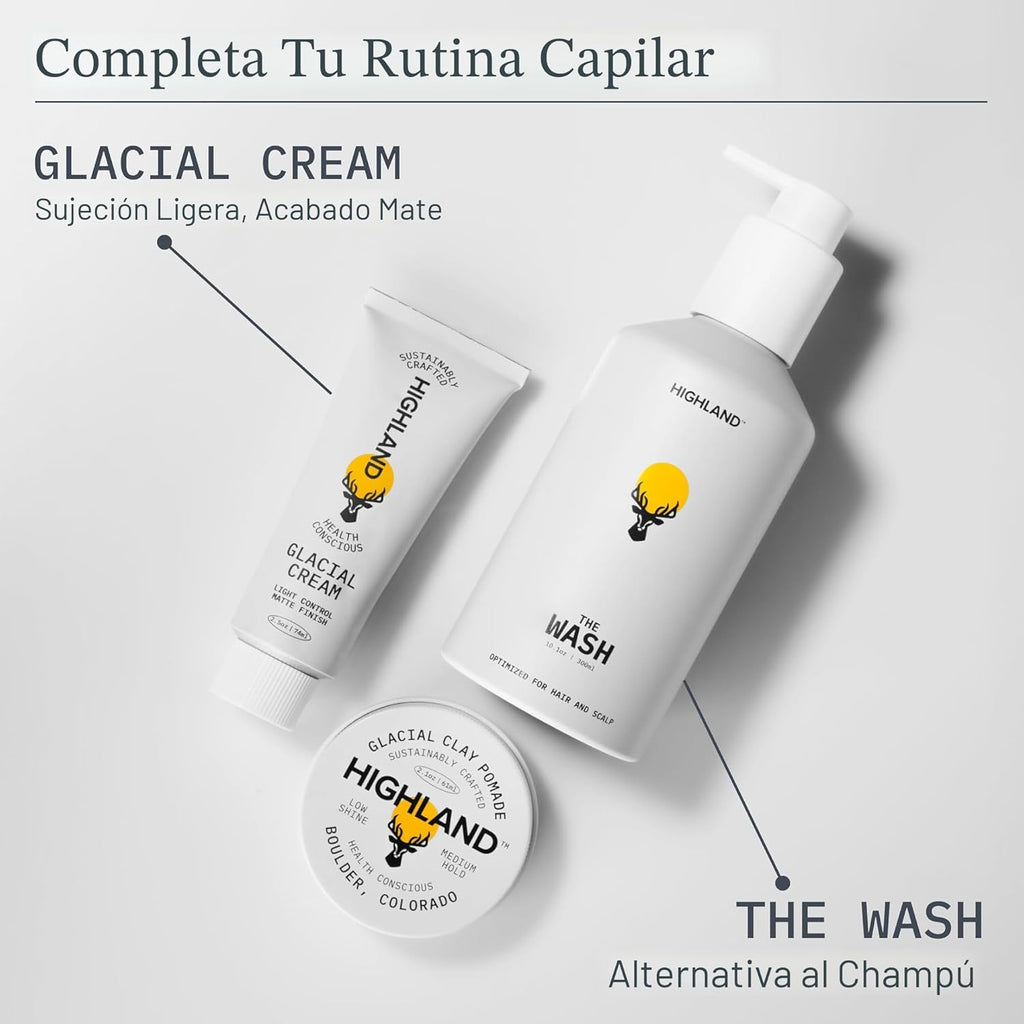 Highland Glacial Pomada de Arcilla para el Cabello - Arcilla para p...
