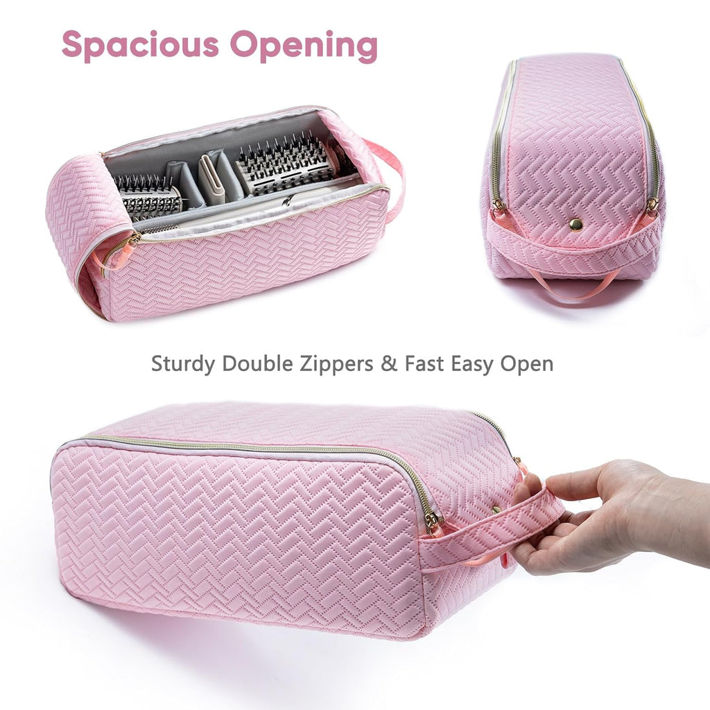 ELCUPA Bolsa de viaje grande para herramientas para el cabello comp...