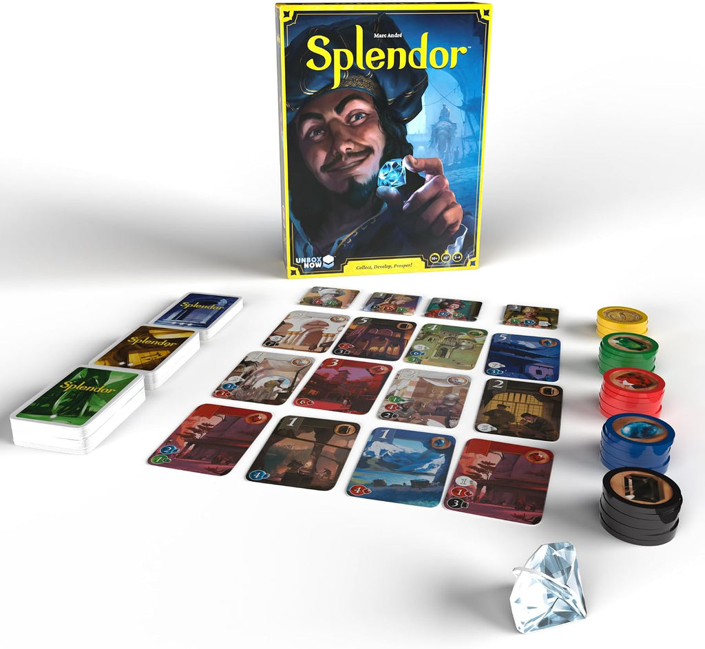 Asmodee Splendor Juego de mesa - ¡Domina el arte de la riqueza y el...