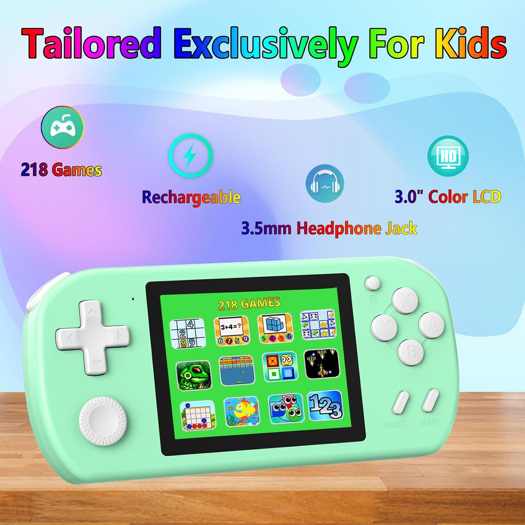 TEBIYOU Juegos de Mano para Niños con 218 Juegos de Video Integrado...