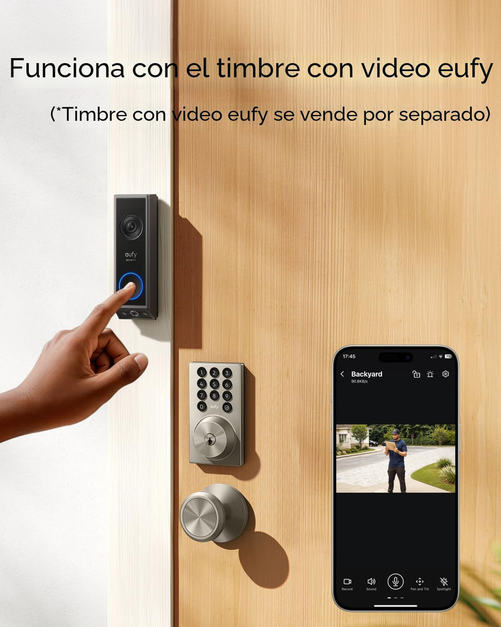 eufy Security Smart Lock C30, Cerradura de puerta de entrada sin ll...