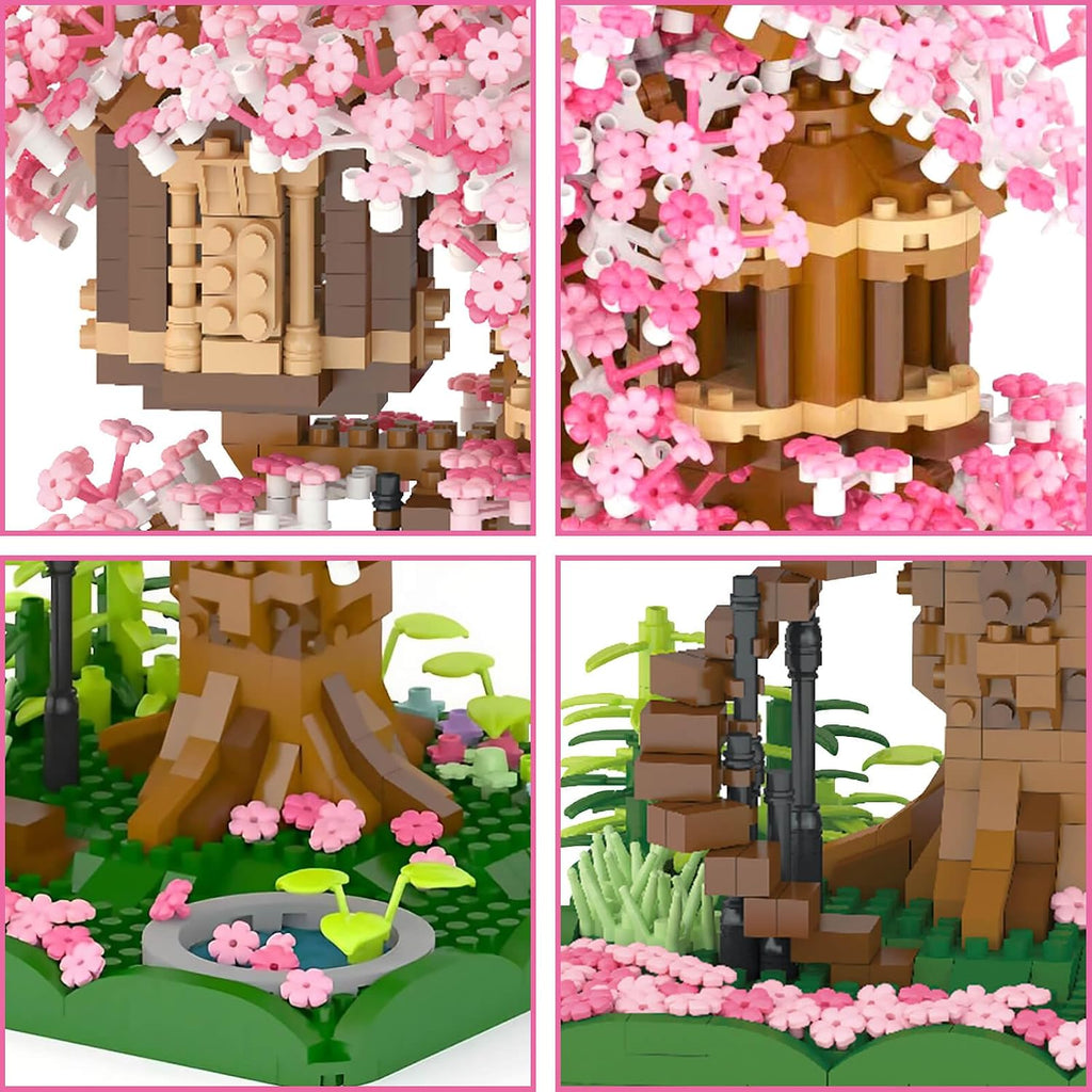 Vziimo Juego de construcción de árbol bonsái en flor de cerezo, jue...