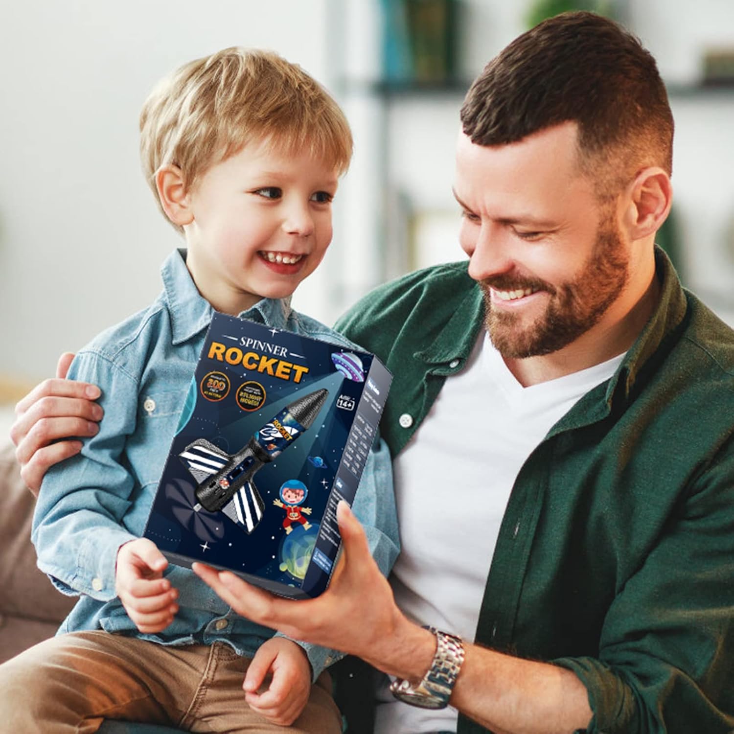 Mafbeanl Lanzacohetes para niños, juguete de cohete de aire motoriz...
