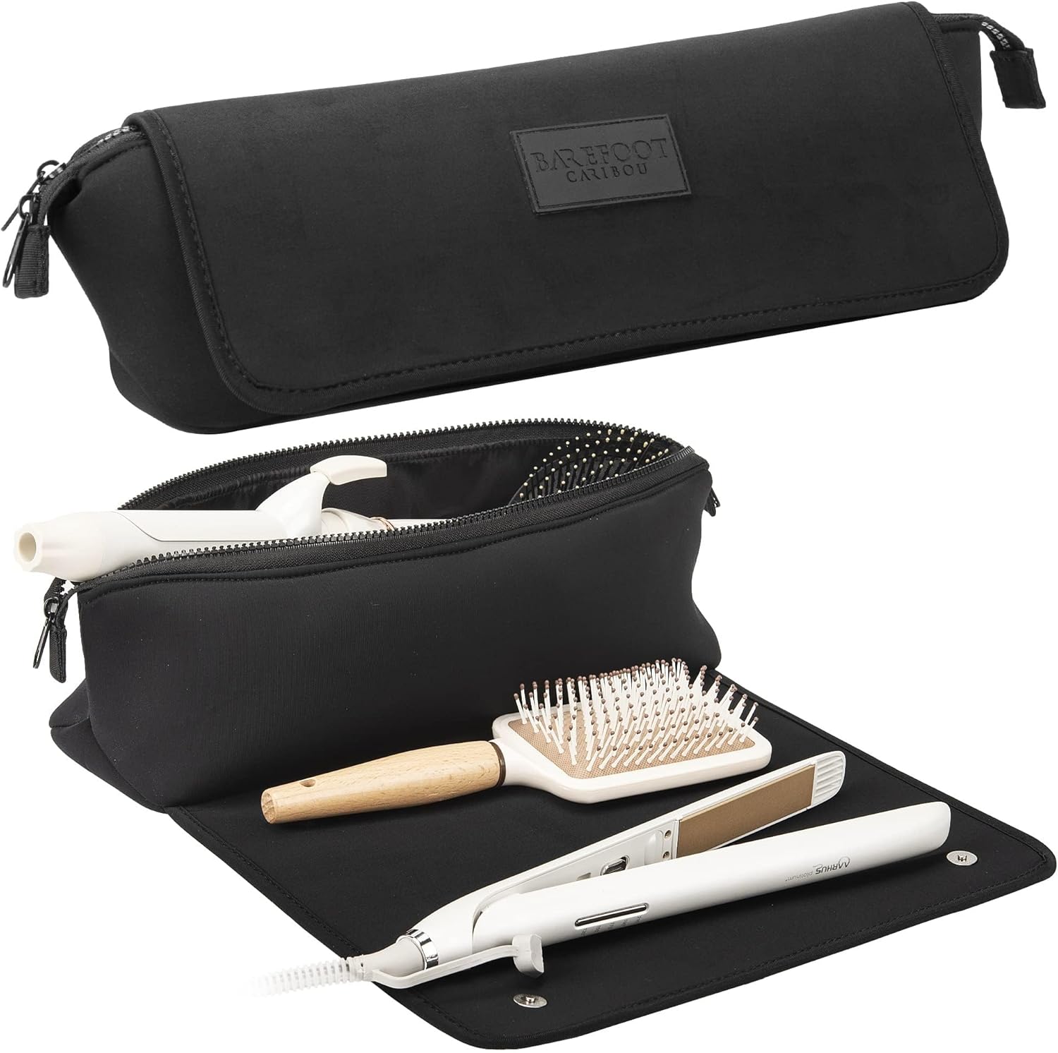 BAREFOOT CARIBOU Bolsa de viaje para herramientas para el cabello y...