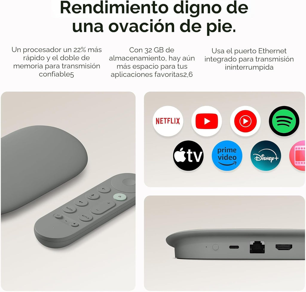 Google TV Streamer 4K - Entretenimiento de transmisión rápida en tu...