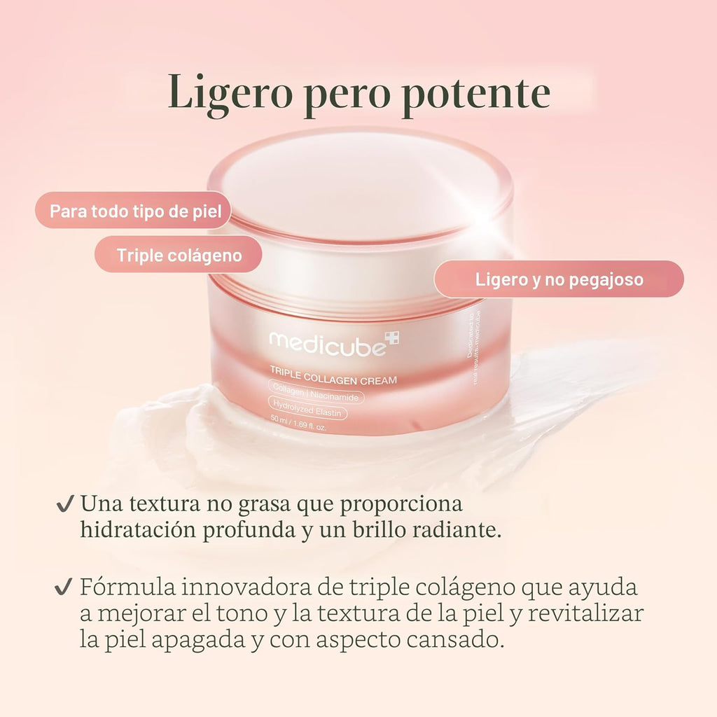 medicube Crema de Colágeno Triple \u2013 Crema Hidratante y Reafirm...