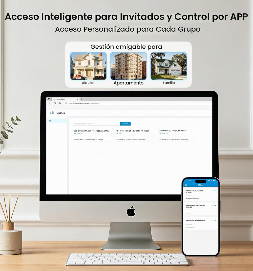 Veise Cerradura de puerta inteligente con huella dactilar RZ07, con...