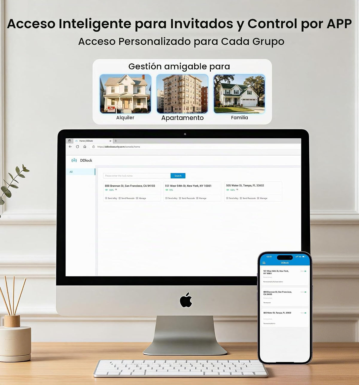 Veise Cerradura de puerta inteligente con huella dactilar RZ07, con...